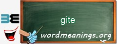 WordMeaning blackboard for gite